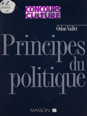 cover image of Principes du politique, genèse du droit, origines du pouvoir